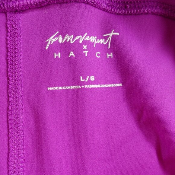 Free People Movement x Hatch Never Better Leggings Purple NWT Size Large $108 - Picture 11 of 12